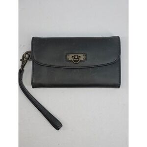 Frye Melissa Leather Wristlet Wallet Black DB1014 8009525 G21